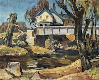 Robert Von Neumann, (Wisconsin, 1888-1976) , House on the River