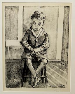 William Sommer, (American, 1867-1949), Untitled (Seated Boy)