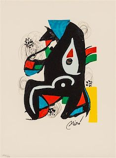 Joan Miro, (Spanish, 1893-1983), Untitled (from La melodie acide), 1980