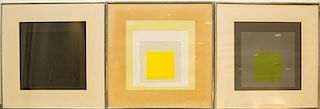 * Josef Albers, (German/American, 1888-1976), Homage to the Square series (a group of three works)