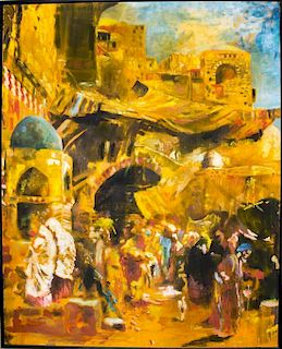 * Artist Unknown, (20th century), Arab Market Scene