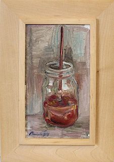 * Artist Unknown, (20th century), Still Life (Jar with Paintbrush)