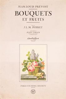 PREVOST, JEAN-LOUIS. Bouquets et Fruits. New York: Camilla Lucas/ Paris Etching Society, 1940. First edition. 12 color etchin