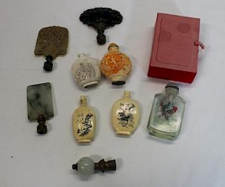 Antique Asian Grouping Of Snuff Bottles
