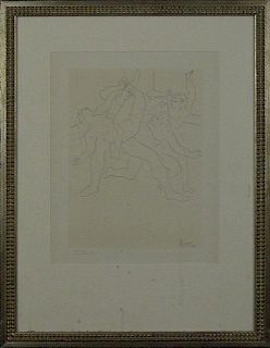 after: Pablo Picasso Spanish (1881-1973) Etching/Print "Four Girls Dancing"