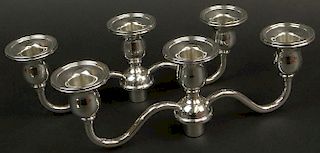 Pair of International Silver Company Sterling Silver Weighted Candelabra Branches.