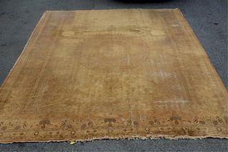 Antique Finely Woven Oushak (?) Carpet.