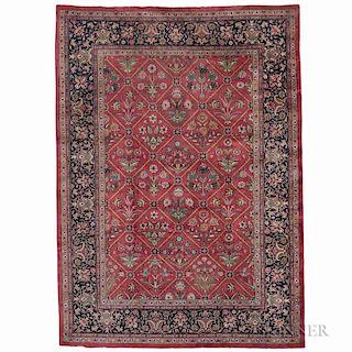 Laristan Carpet with Mughal Design