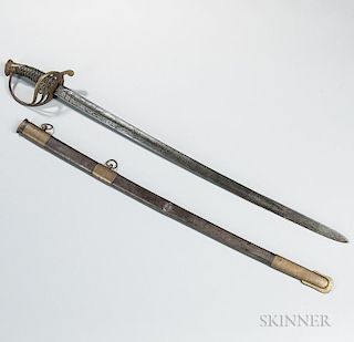 Leech and Rigdon Staff and Field Officer's Sword Identified to Lieutenant Walter C. Corley, 47th Georgia Infantry Regiment