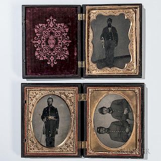 Three Quarter-plate Civil War Cased Images