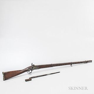 Whitney 1822 U.S. Contract Musket Converted to Percussion and Bayonet