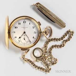 18kt Gold Quarter-hour Repeater and Chronograph Hunter Case Watch