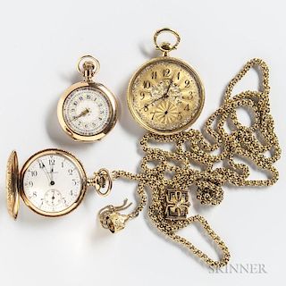 Three Gold Pocket Watches