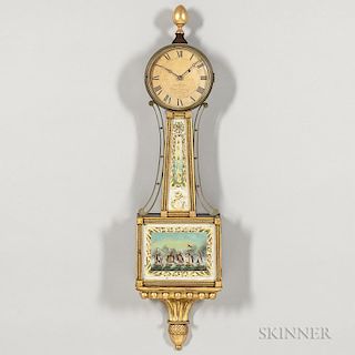 Curtis & Dunning Patent Timepiece or "Banjo" Clock