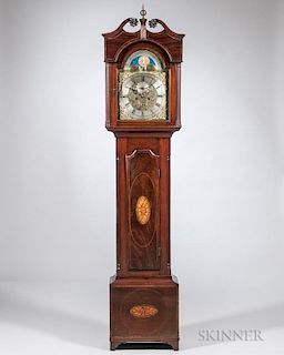 John Allan Inlaid Mahogany Tall Clock