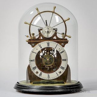 Ship's Wheel Balance Skeleton Clock