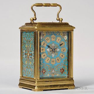Champleve Repeating Carriage Clock