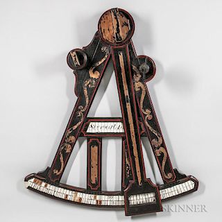 Large Octant Paint-decorated Trade Sign