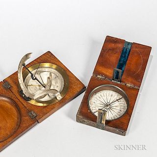 Cased 19th Century Compass and Sundial