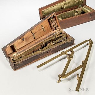 Two Small Cased 19th Century Pantographs