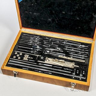 Riefler Cased Set of Mathematical or Drafting Instruments