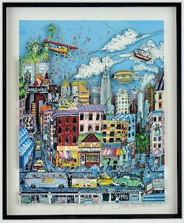 Charles Fazzno "Going to New York" 3-D Graphic