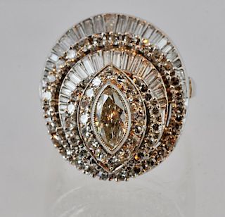 Platinum & Multistone Diamond Ring Size 8.5