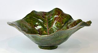 Dodie Thayer Sea Grape Leaf Serving Bowl