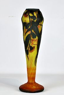 French Daum Nancy Signed Art Glass Vase