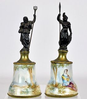 Pr. Small Viennese Porcelain & Bronze Figures