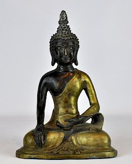 Gilt & Bronze Bhumisparsha Buddha