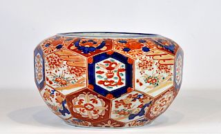 Japanese Imari Porcelain Planter Meji Period