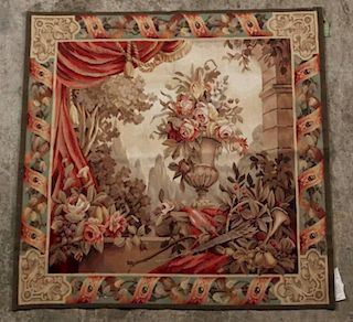 FLORAL AUBUSSON WALL HANGING