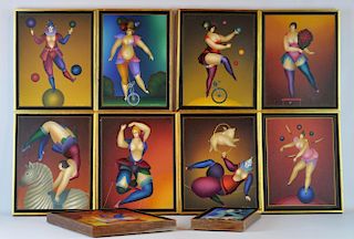 10 Igor Galanin Women Acrobat Paintings