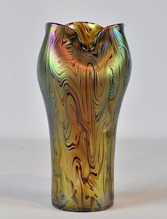 Loetz Unmarked Bohemian Art Glass Vase