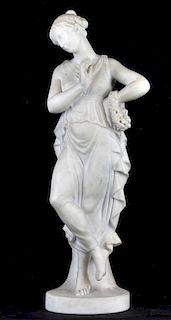 Carved Marble Classical Figure of a Woman