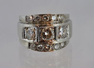14Kt White Gold & Diamond Custom Lady's Ring