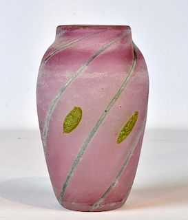 Gino Cenedese Venetian Pink Glass Vase