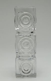 Royal Krona Crystal Vase, Swedish Modern
