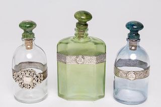 Biccielli Italy Silver-Banded Perfume Bottles, 3