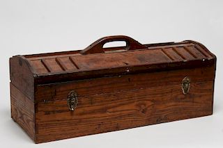Wood Tool or Craftsman Box, 2-Sided, 19th Century