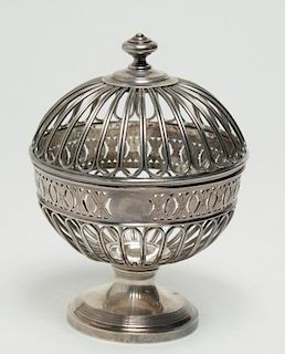 Judaica Etrog Box, English Silver-Plate