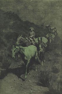 Two Chromolithographs by Frederic Remington
