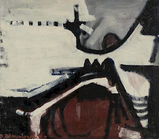 Abstract Composition in Gray by Deborah Remington