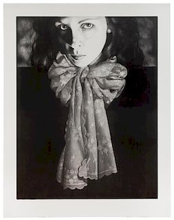 * Nancy Lawton, (American, 1950-2007), Self Portrait with Scarf, 1987