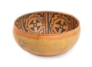 A Prehistoric Sienna Bowl Height 6 x diameter 12 inches