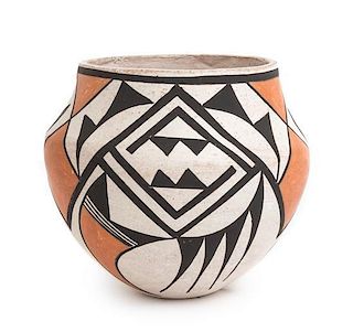 A Lucy Martin Lewis (Acoma, 1898-1992), Miniature Polychrome Pot Height 4 x diameter 4 1/2 inches