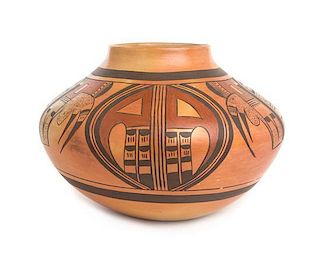 A Fannie Nampeyo (Hopi, 1900-1987), Polychrome Jar Height 6 1/2 x diameter 9 1/2 inches