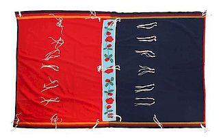 A Crow Trade Cloth Blanket Blanket: 71 x 59 inches.