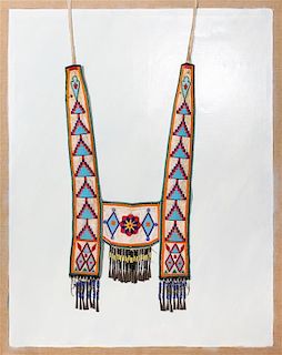 * A Northern Plains Beaded Martingale Length of martingale 41 x width 22 inches.